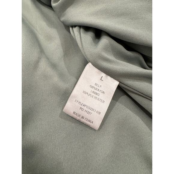 Bohme Wrap Midi Dress Women's Large Sage Green Pockets Boho Cottagecore Peasant - Picture 11 of 16